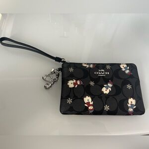 Coach snowman wristlet